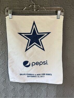 Dallas Cowboys Towel White Pepsi Polyester September 10 2017 Vs New York Giants